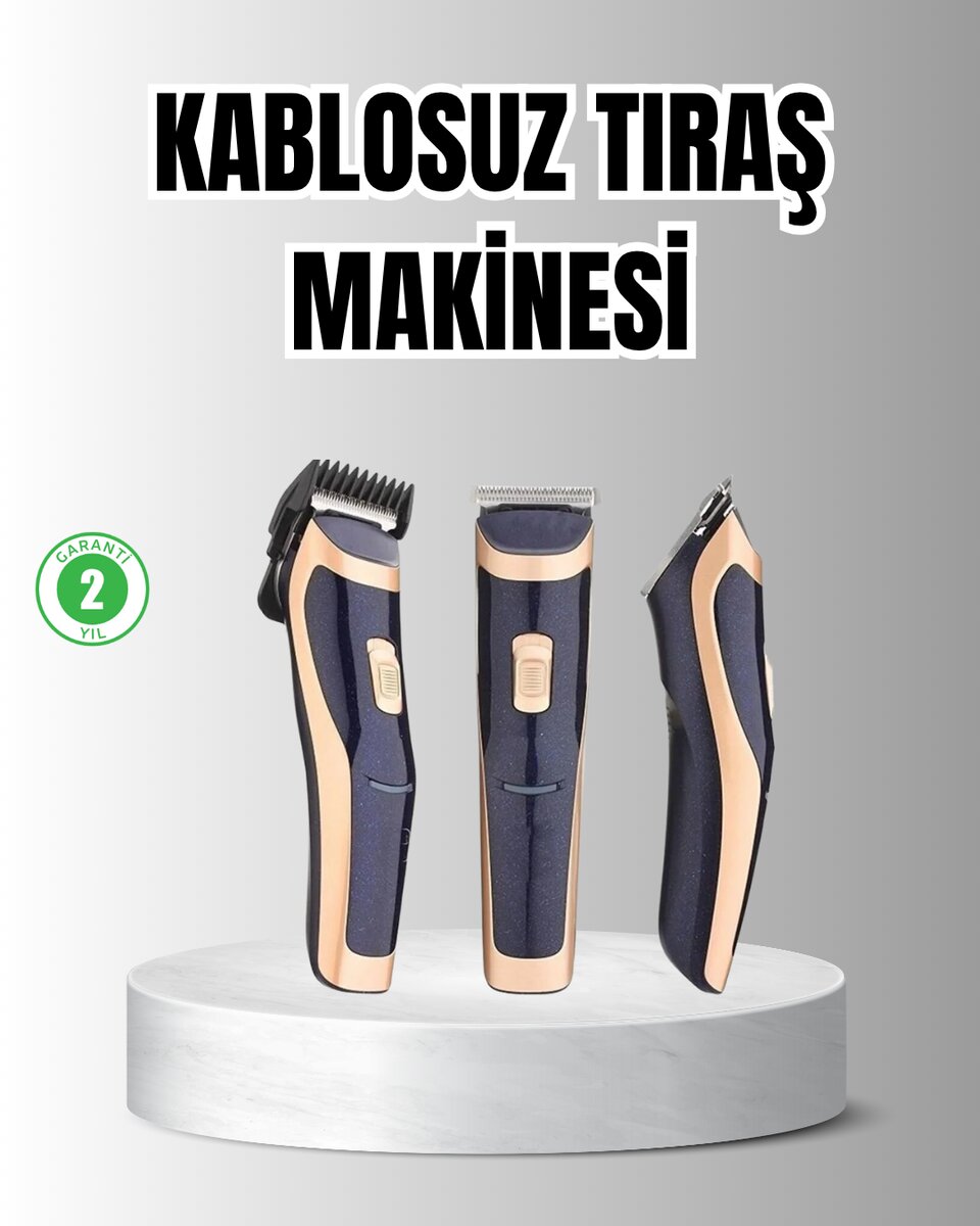 Unisex Şarjlı Saç ve Sakal Tıraş Makinesi – Ayarlanabilir Tarak Başlıkları, Sessiz Motor Unisex Şarjlı Saç ve Sakal Tıraş Makinesi – Ayarlanabilir Tarak Başlıkları, Sessiz Motor
