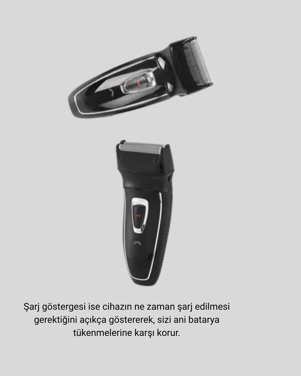 Erkek Tıraş Makinesi Kablosuz Kuru Tıraş Folyo Başlık Yıkanabilir Gövde Erkek Tıraş Makinesi Kablosuz Kuru Tıraş Folyo Başlık Yıkanabilir Gövde