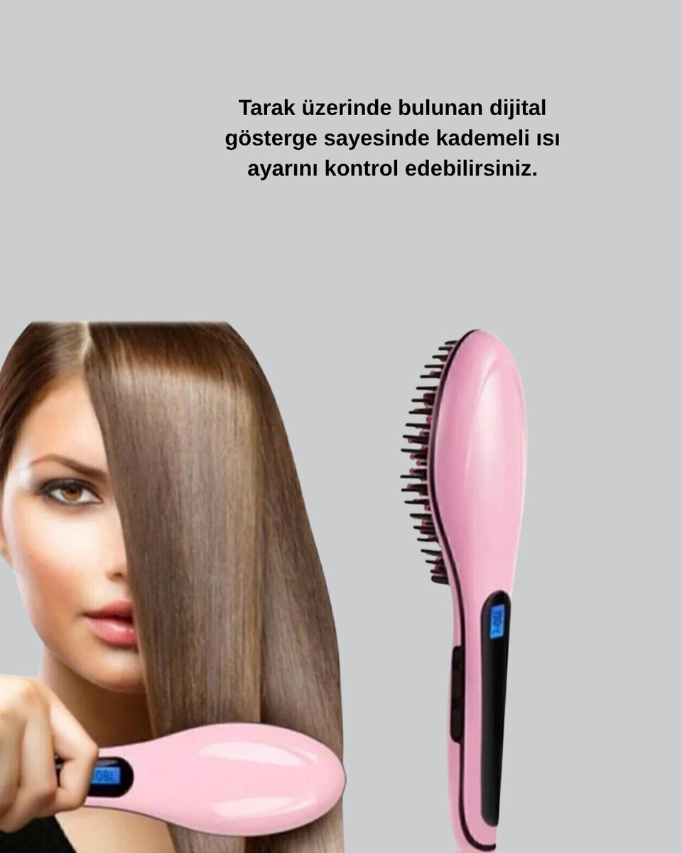 Dijital Ekranlı Seramik Saç Düzleştirici Tarak – 5 Kademeli Isı Ayarı, İyon Kontrollü Dijital Ekranlı Seramik Saç Düzleştirici Tarak – 5 Kademeli Isı Ayarı, İyon Kontrollü