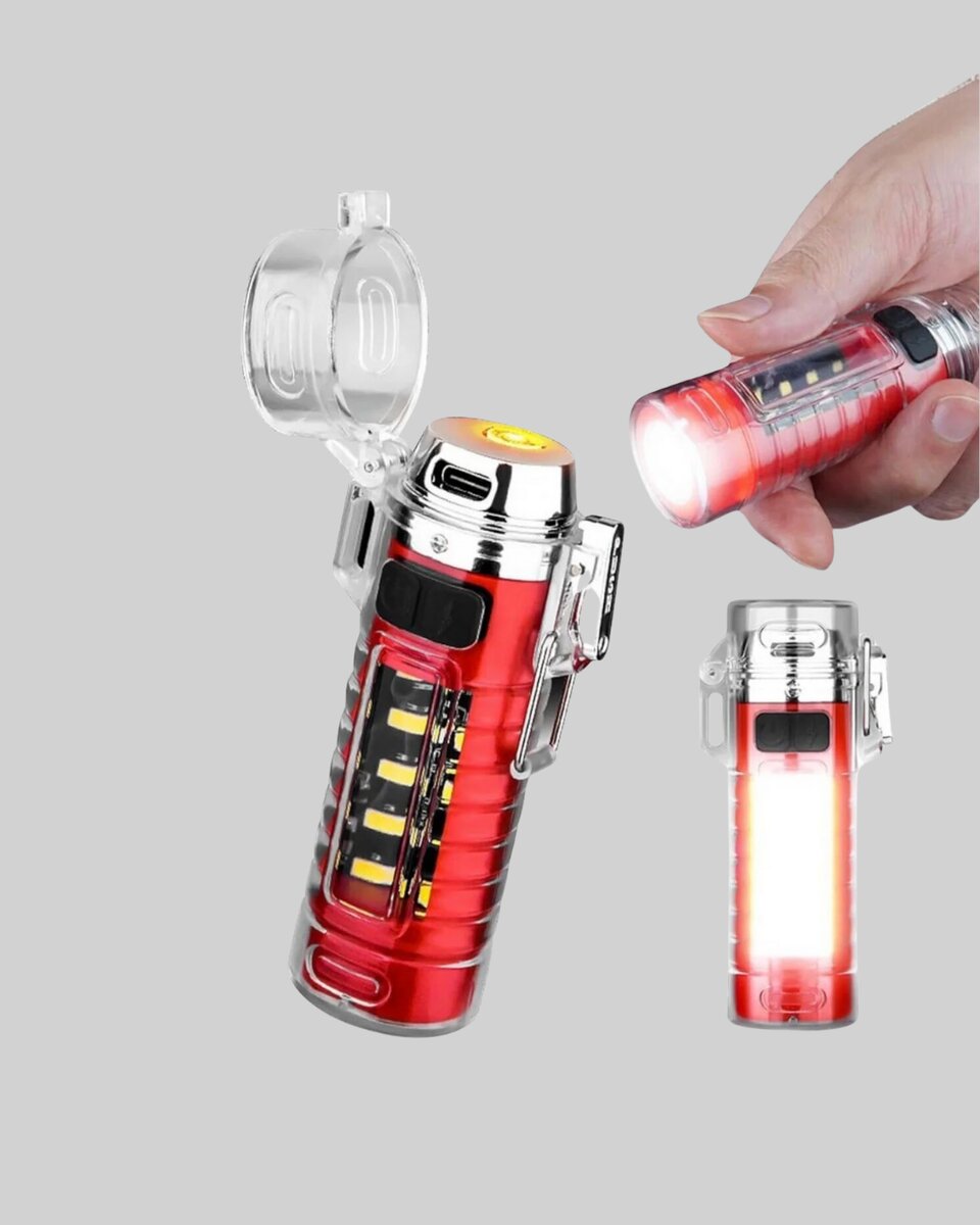 USB Şarjlı Rüzgar Geçirmez Elektrikli Çakmak El Fenerli USB Şarjlı Rüzgar Geçirmez Elektrikli Çakmak El Fenerli