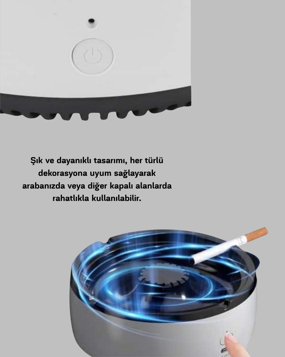 Hava Temizleyici Küllük – Sigara Dumanı Filtreli, Sessiz Çalışan, Şık Tasarım Hava Temizleyici Küllük – Sigara Dumanı Filtreli, Sessiz Çalışan, Şık Tasarım