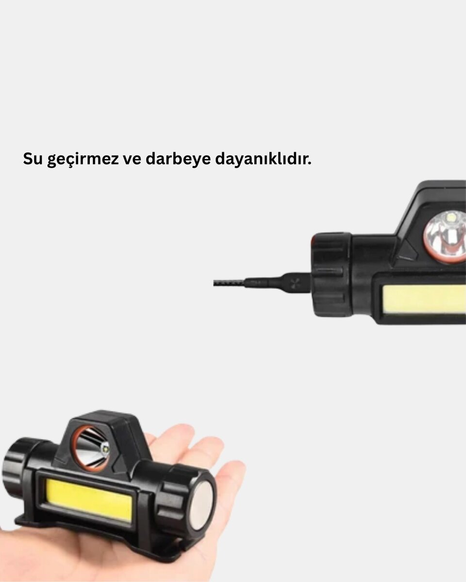 Şarjlı LED Kafa Feneri – Çift Fonksiyonlu, 200LM Işık Gücü, IP44 Suya Dayanıklı Şarjlı LED Kafa Feneri – Çift Fonksiyonlu, 200LM Işık Gücü, IP44 Suya Dayanıklı