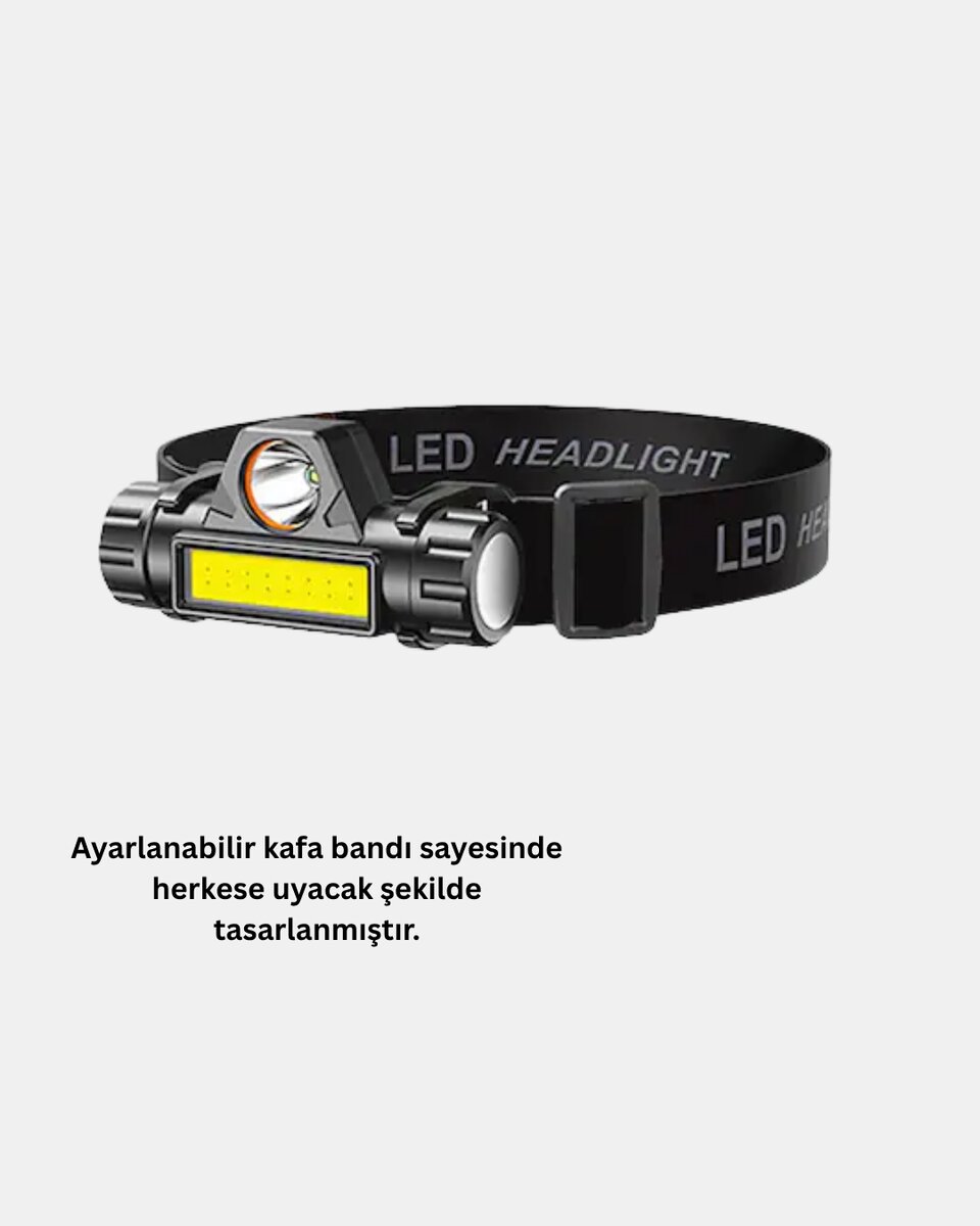 Şarjlı LED Kafa Feneri – Çift Fonksiyonlu, 200LM Işık Gücü, IP44 Suya Dayanıklı Şarjlı LED Kafa Feneri – Çift Fonksiyonlu, 200LM Işık Gücü, IP44 Suya Dayanıklı