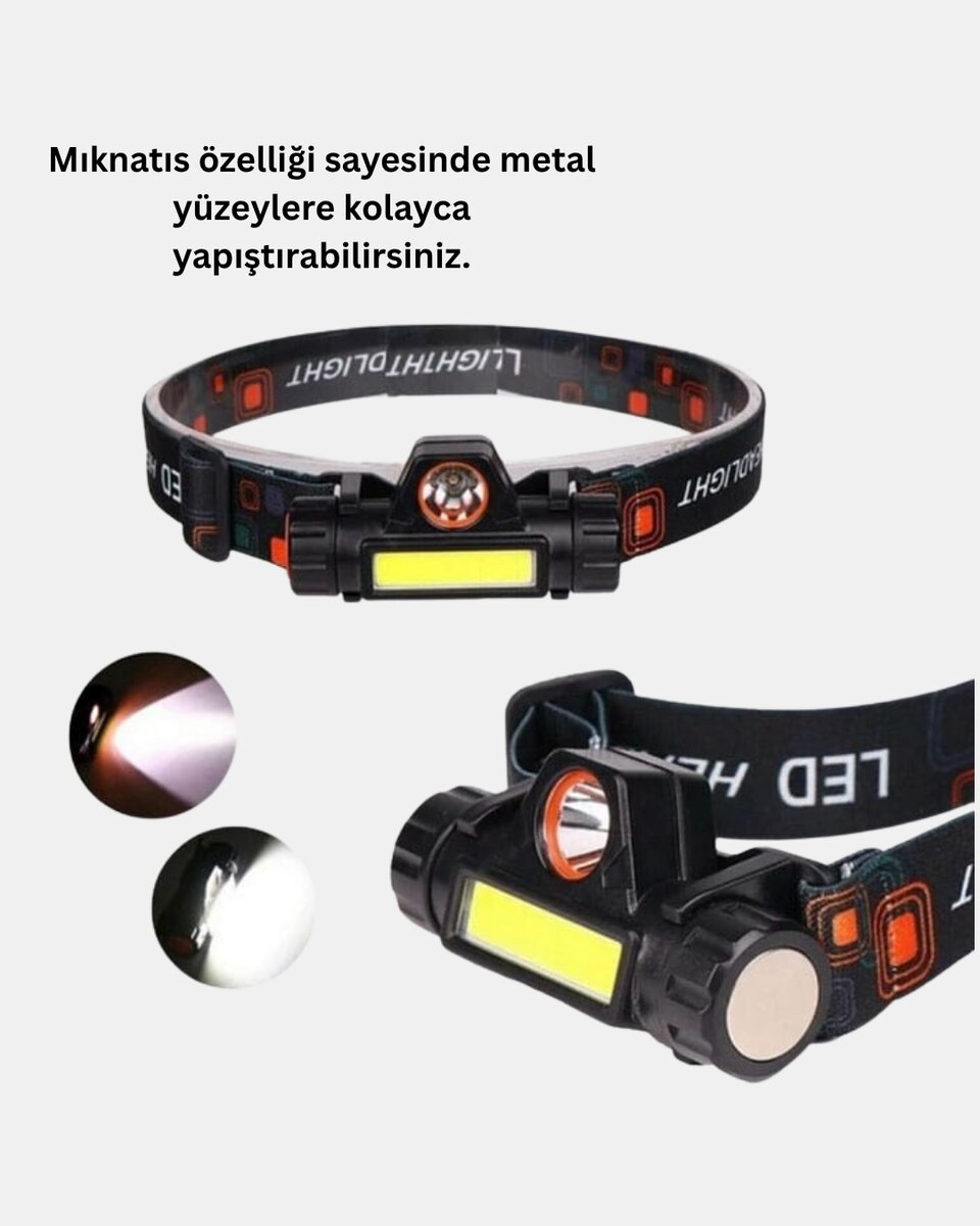 Şarjlı LED Kafa Feneri – Çift Fonksiyonlu, 200LM Işık Gücü, IP44 Suya Dayanıklı Şarjlı LED Kafa Feneri – Çift Fonksiyonlu, 200LM Işık Gücü, IP44 Suya Dayanıklı