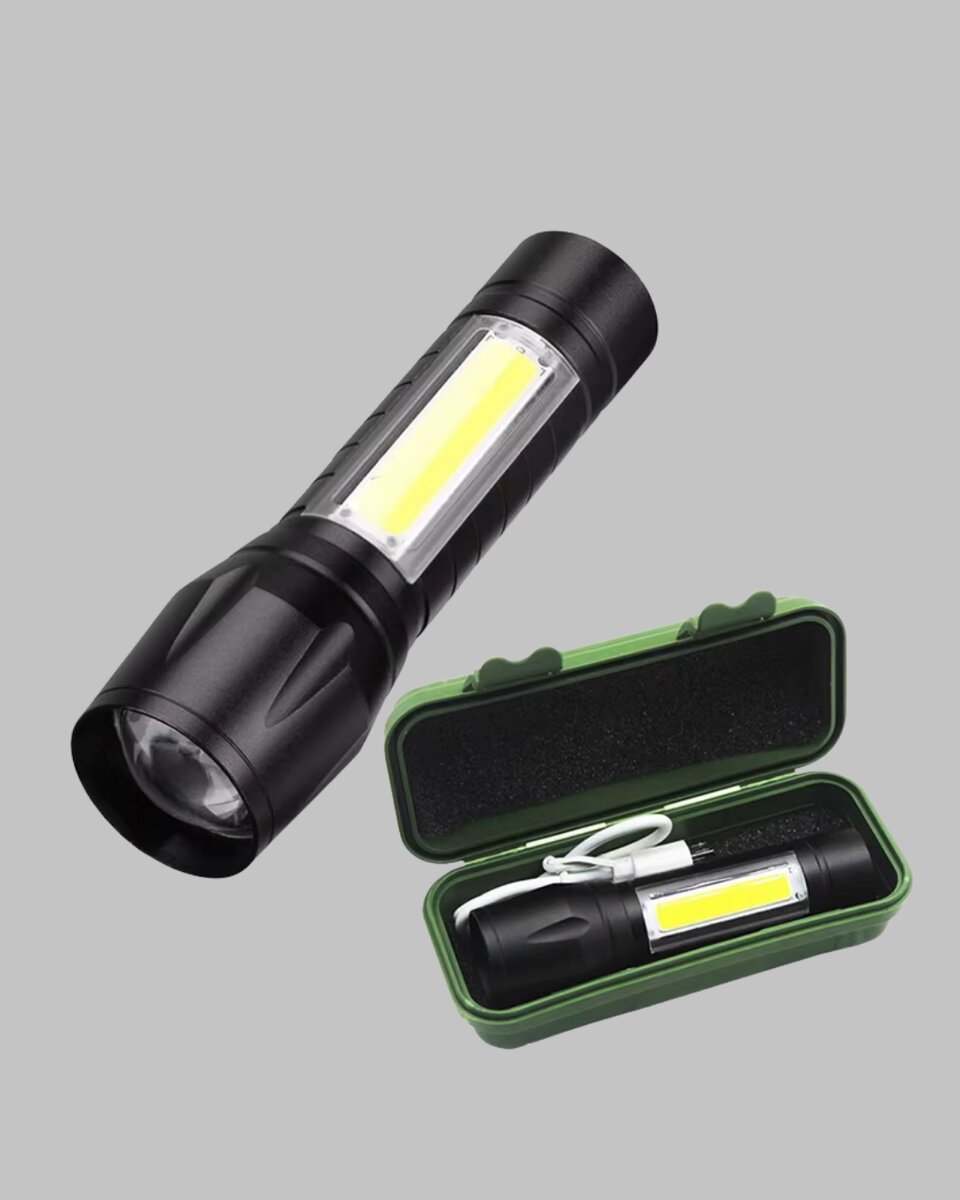 4 Mod Şarjlı Işıldak | Ultra Güçlü Cree LED | Su Geçirmez Alüminyum Gövde