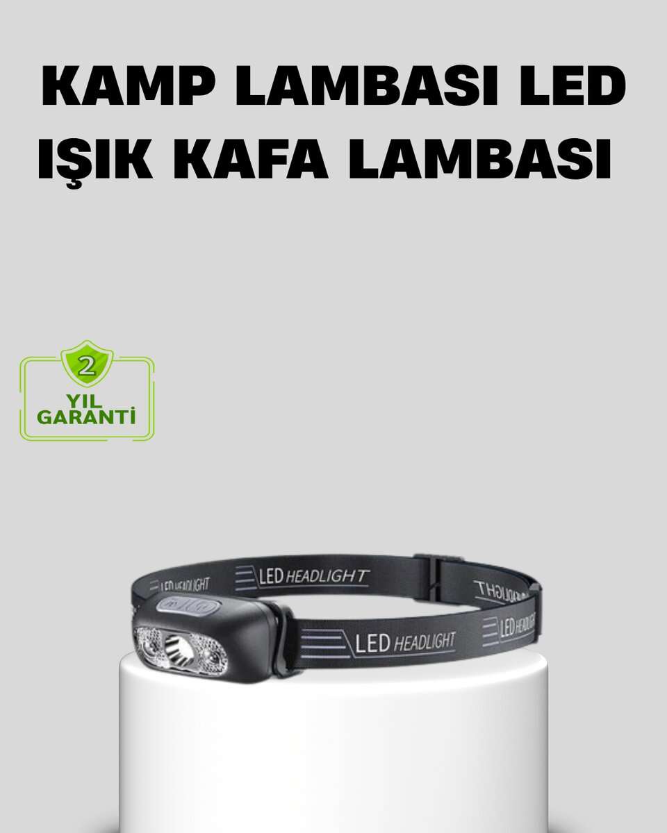 Şarjlı LED Kafa Feneri | 4 Modlu Akıllı Sensörlü Far | Su Geçirmez IPX5 Kamp ve Balıkçı Lambası Şarjlı LED Kafa Feneri | 4 Modlu Akıllı Sensörlü Far | Su Geçirmez IPX5 Kamp ve Balıkçı Lambası