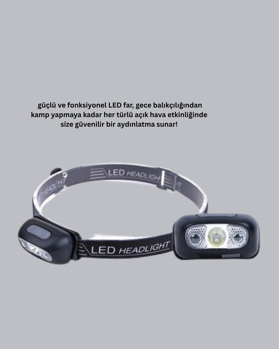 Şarjlı LED Kafa Feneri | 4 Modlu Akıllı Sensörlü Far | Su Geçirmez IPX5 Kamp ve Balıkçı Lambası Şarjlı LED Kafa Feneri | 4 Modlu Akıllı Sensörlü Far | Su Geçirmez IPX5 Kamp ve Balıkçı Lambası