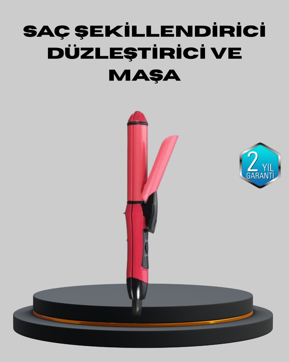 5 Kademeli Seramik Saç Düzleştirici – Düz ve Kıvırcık Mod, 26 mm Plaka, Profesyonel Saç Şekillendirme 5 Kademeli Seramik Saç Düzleştirici – Düz ve Kıvırcık Mod, 26 mm Plaka, Profesyonel Saç Şekillendirme