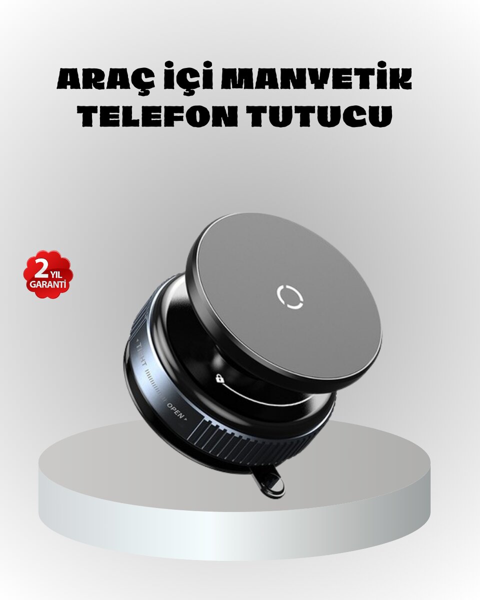 Mıknatıslı Araç Telefon Tutucu Vakum Teknolojili 360° Ayarlanabilir Mıknatıslı Araç Telefon Tutucu Vakum Teknolojili 360° Ayarlanabilir