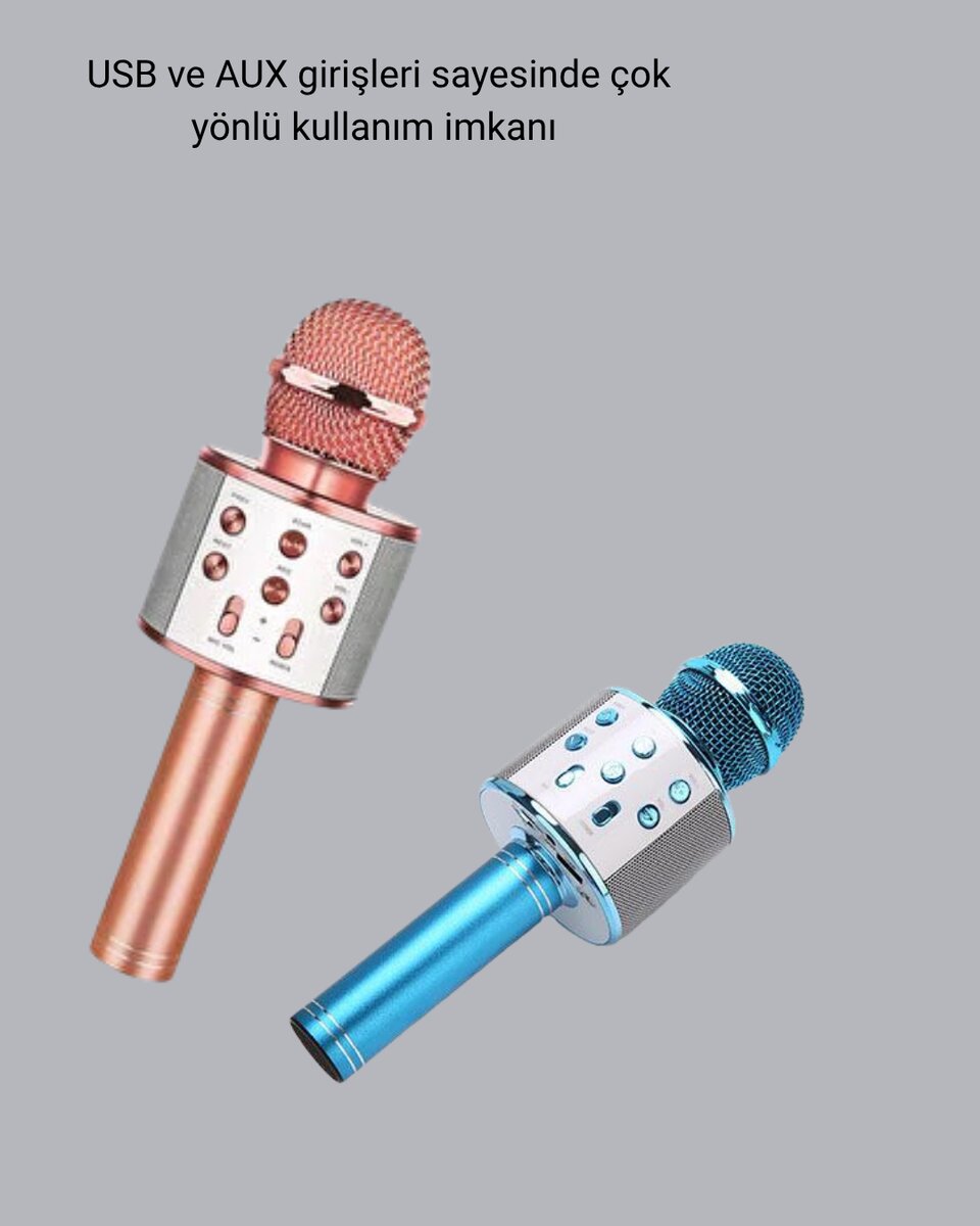 Kablosuz Bluetooth Karaoke Mikrofon Yankı Efektli Kablosuz Bluetooth Karaoke Mikrofon Yankı Efektli