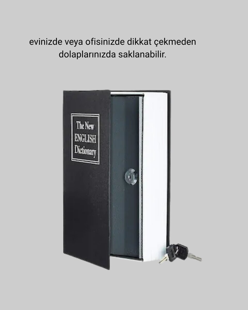 Sözlük Görünümlü Gizli Kitap Kasa – Anahtarlı Metal İç Kasa, Kompakt Boyut, Şık ve Güvenli Tasarım Sözlük Görünümlü Gizli Kitap Kasa – Anahtarlı Metal İç Kasa, Kompakt Boyut, Şık ve Güvenli Tasarım