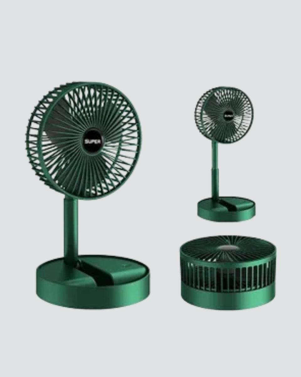 Taşınabilir Şarjlı Mini Fan – Katlanabilir Gövde, 3 Hız Kademesi