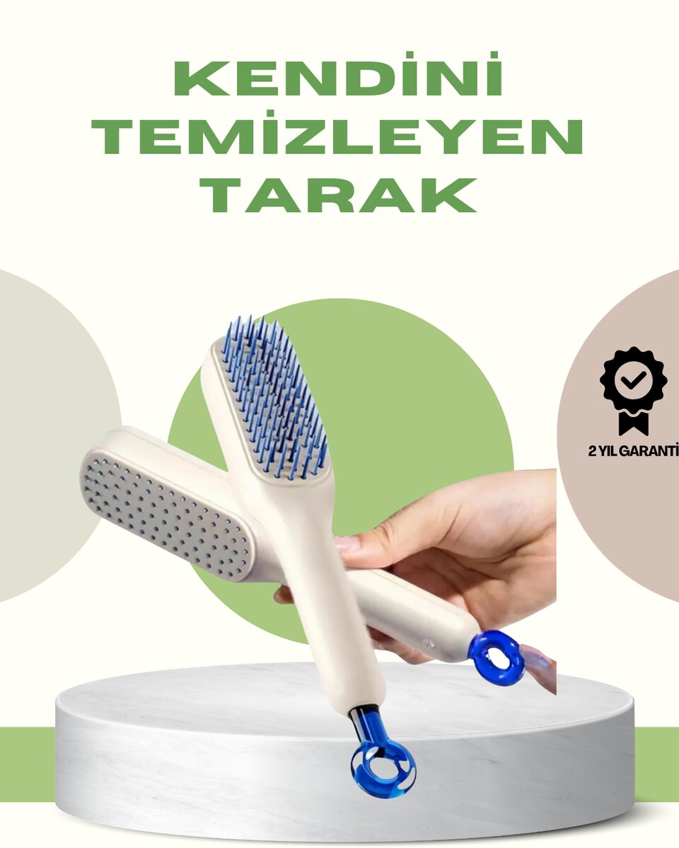 Anti-Statik Saç Tarağı – Kolay Temizlenebilir, Silikon Masaj Uçlu, Kompakt Boyut Anti-Statik Saç Tarağı – Kolay Temizlenebilir, Silikon Masaj Uçlu, Kompakt Boyut