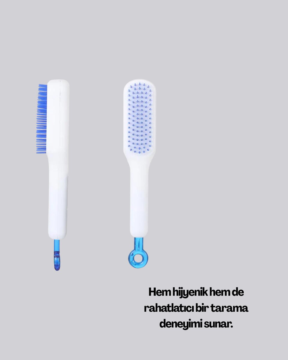Pratik Mekanizmalı Saç Tarağı – Kendi Kendini Temizler, Taşınabilir