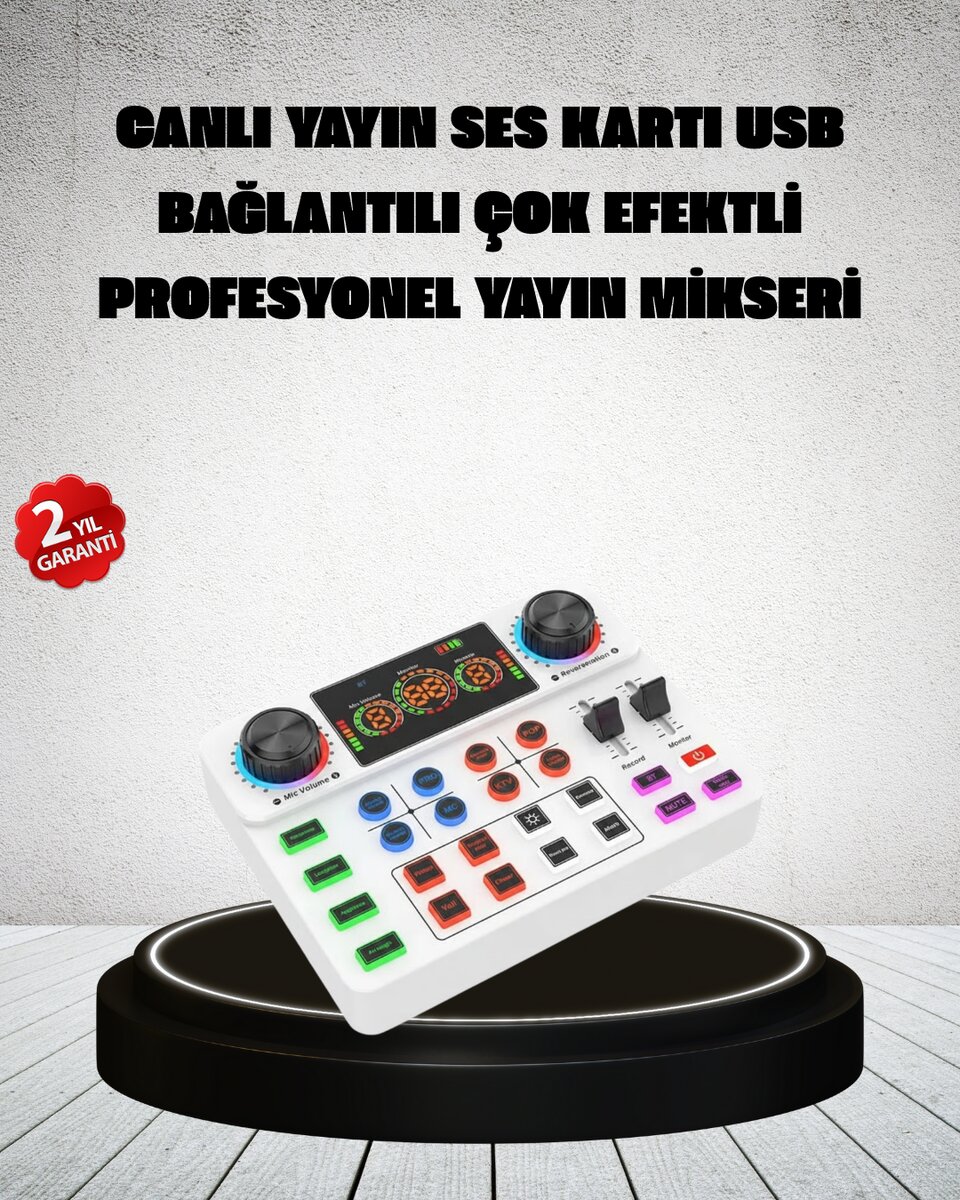 Canlı Yayın ve Karaoke İçin Profesyonel Ses Kartı Bluetooth Destekli Canlı Yayın ve Karaoke İçin Profesyonel Ses Kartı Bluetooth Destekli