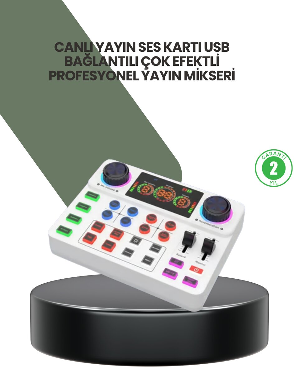 Podcast Karaoke ve Sosyal Medya Yayınları İçin Ses Kartı Podcast Karaoke ve Sosyal Medya Yayınları İçin Ses Kartı