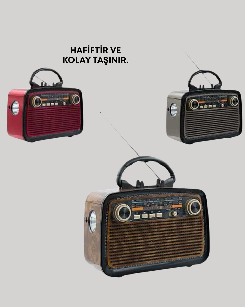 Bluetooth Bağlantılı Taşınabilir Hoparlör – FM/AM Radyo Özellikli, Şarj Edilebilir Batarya, 1 kg