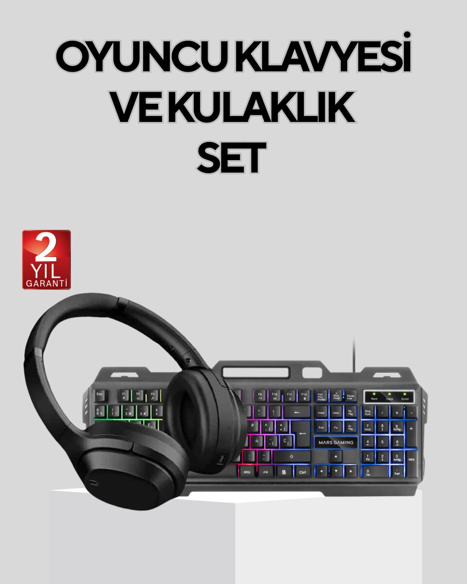 Gaming Set Işıklı Klavye Mouse + Bluetooth 5.2 Kulaklık Oyuncu Paketi Gaming Set Işıklı Klavye Mouse + Bluetooth 5.2 Kulaklık Oyuncu Paketi