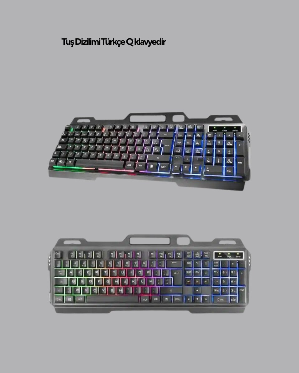 Gaming Set Işıklı Klavye Mouse + Bluetooth 5.2 Kulaklık Oyuncu Paketi Gaming Set Işıklı Klavye Mouse + Bluetooth 5.2 Kulaklık Oyuncu Paketi