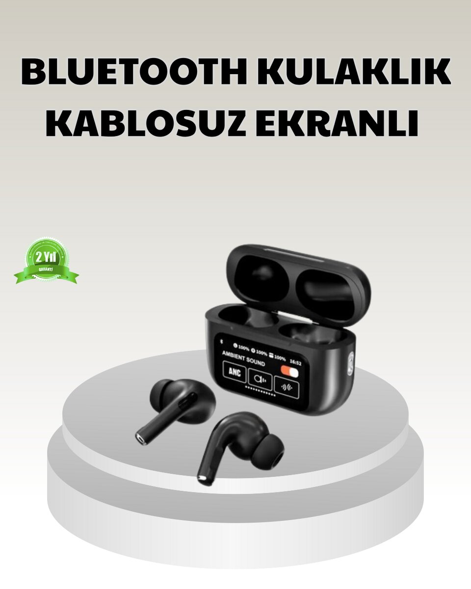 Bluetooth 5.3 ANC Kablosuz Kulaklık – Dokunmatik Kontrol, Dijital Ekran ve Uzun Pil Ömrü Bluetooth 5.3 ANC Kablosuz Kulaklık – Dokunmatik Kontrol, Dijital Ekran ve Uzun Pil Ömrü