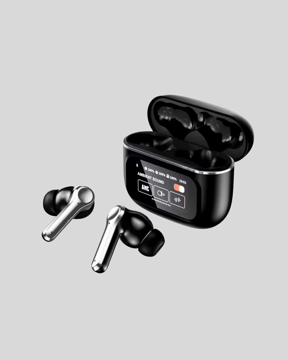 Bluetooth 5.3 ANC Kablosuz Kulaklık – Dokunmatik Kontrol, Dijital Ekran ve Uzun Pil Ömrü Bluetooth 5.3 ANC Kablosuz Kulaklık – Dokunmatik Kontrol, Dijital Ekran ve Uzun Pil Ömrü