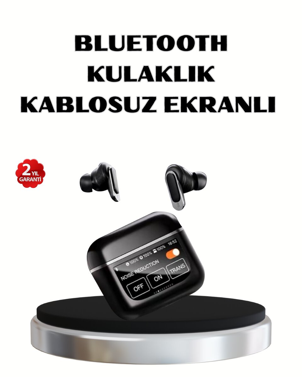 ANC Teknolojili Kablosuz Bluetooth Kulaklık – Dokunmatik, Dijital Göstergeli, Yüksek Ses Kalitesi ANC Teknolojili Kablosuz Bluetooth Kulaklık – Dokunmatik, Dijital Göstergeli, Yüksek Ses Kalitesi