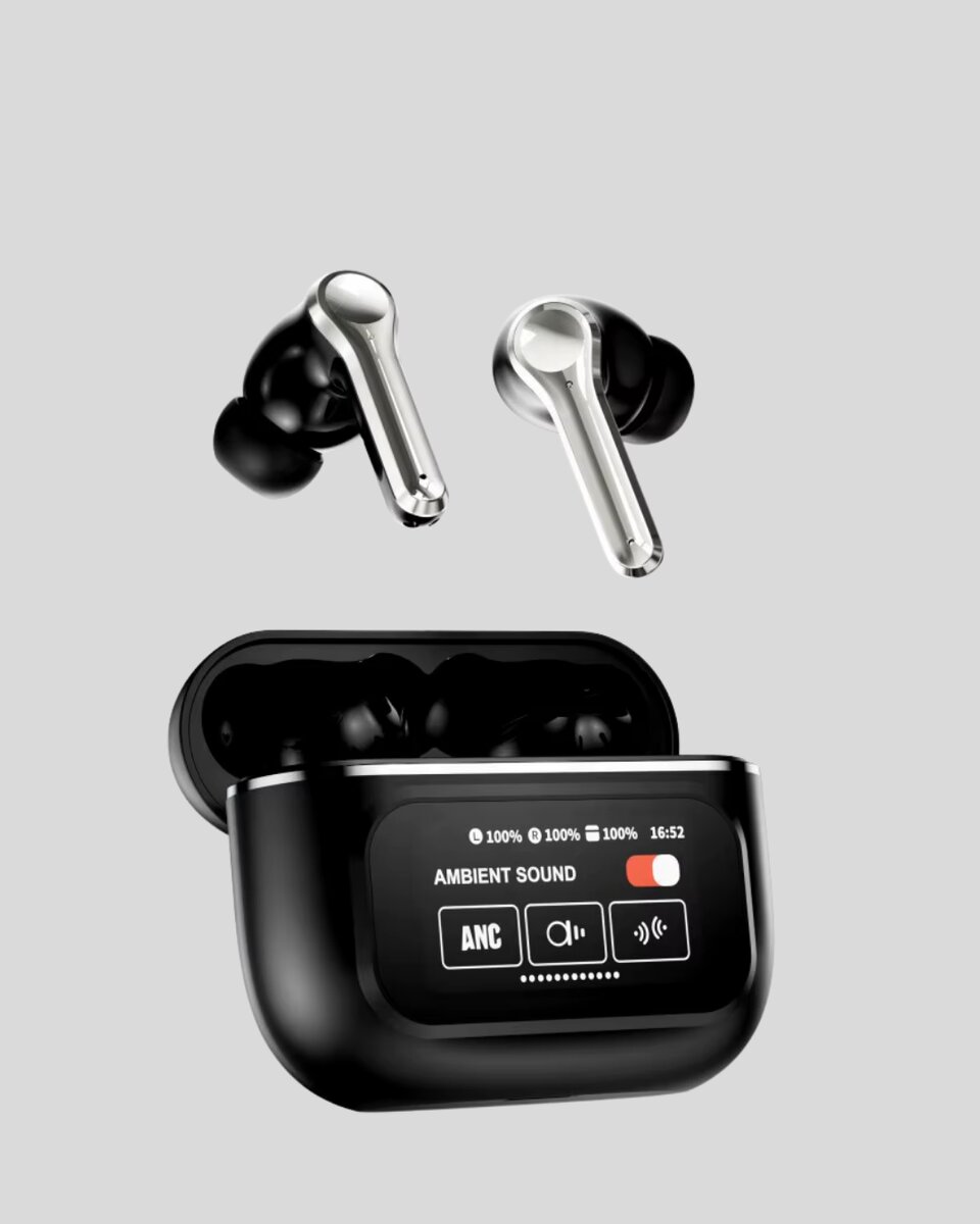 ANC Teknolojili Kablosuz Bluetooth Kulaklık – Dokunmatik, Dijital Göstergeli, Yüksek Ses Kalitesi ANC Teknolojili Kablosuz Bluetooth Kulaklık – Dokunmatik, Dijital Göstergeli, Yüksek Ses Kalitesi