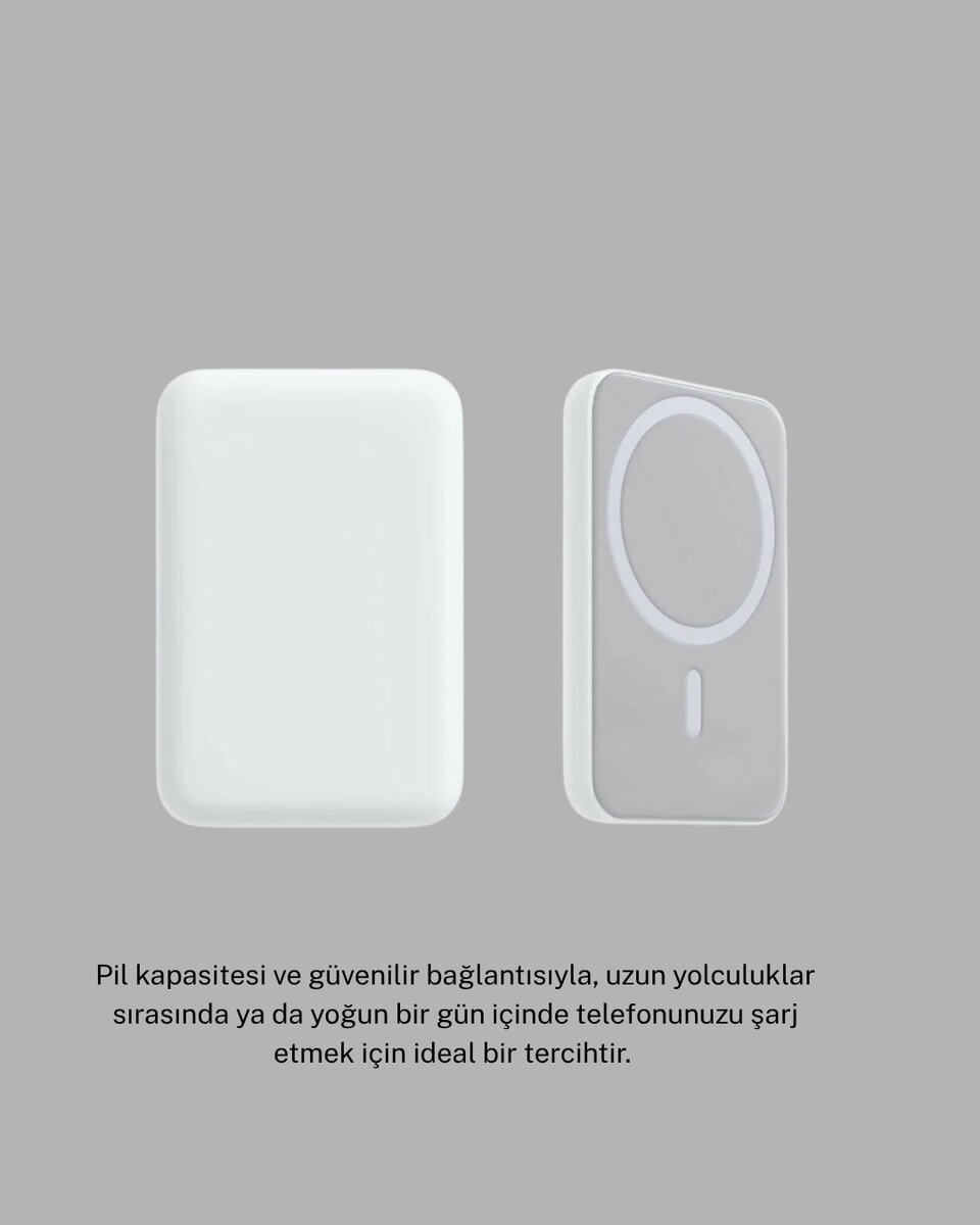 MagSafe 15W Kablosuz Hızlı Şarj, Lightning Girişli Taşınabilir Batarya MagSafe 15W Kablosuz Hızlı Şarj, Lightning Girişli Taşınabilir Batarya