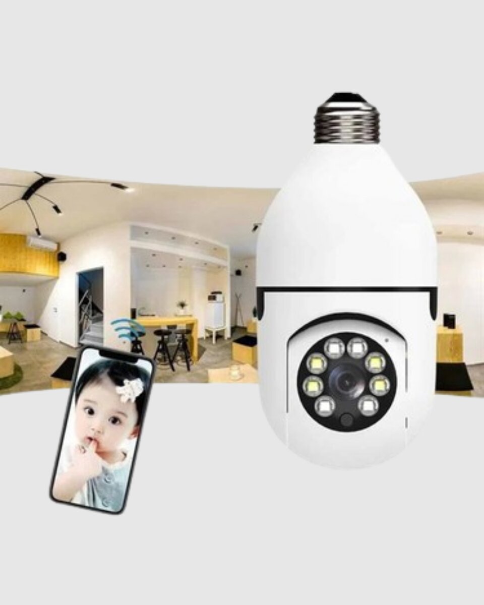 360° Akıllı Güvenlik Kamerası – Duya Takılabilir, Wi-Fi Bağlantılı, Hareket Sensörlü 360° Akıllı Güvenlik Kamerası – Duya Takılabilir, Wi-Fi Bağlantılı, Hareket Sensörlü