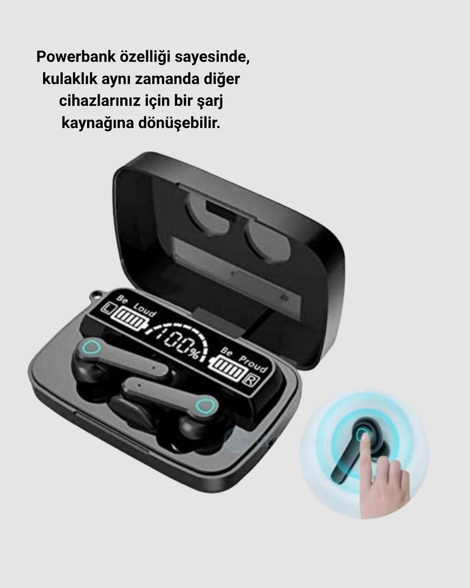 Bluetooth Kulaklık – Powerbank Özellikli, Oyun Modlu, Uzun Ömürlü ve Şarj Kutulu Bluetooth Kulaklık – Powerbank Özellikli, Oyun Modlu, Uzun Ömürlü ve Şarj Kutulu