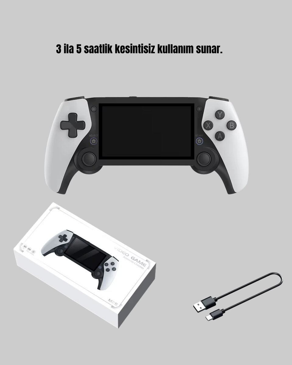 4.3 İnç Ekranlı Retro Oyun Konsolu – 64 GB Hafızalı, Şarjlı ve Multimedya Destekli 4.3 İnç Ekranlı Retro Oyun Konsolu – 64 GB Hafızalı, Şarjlı ve Multimedya Destekli