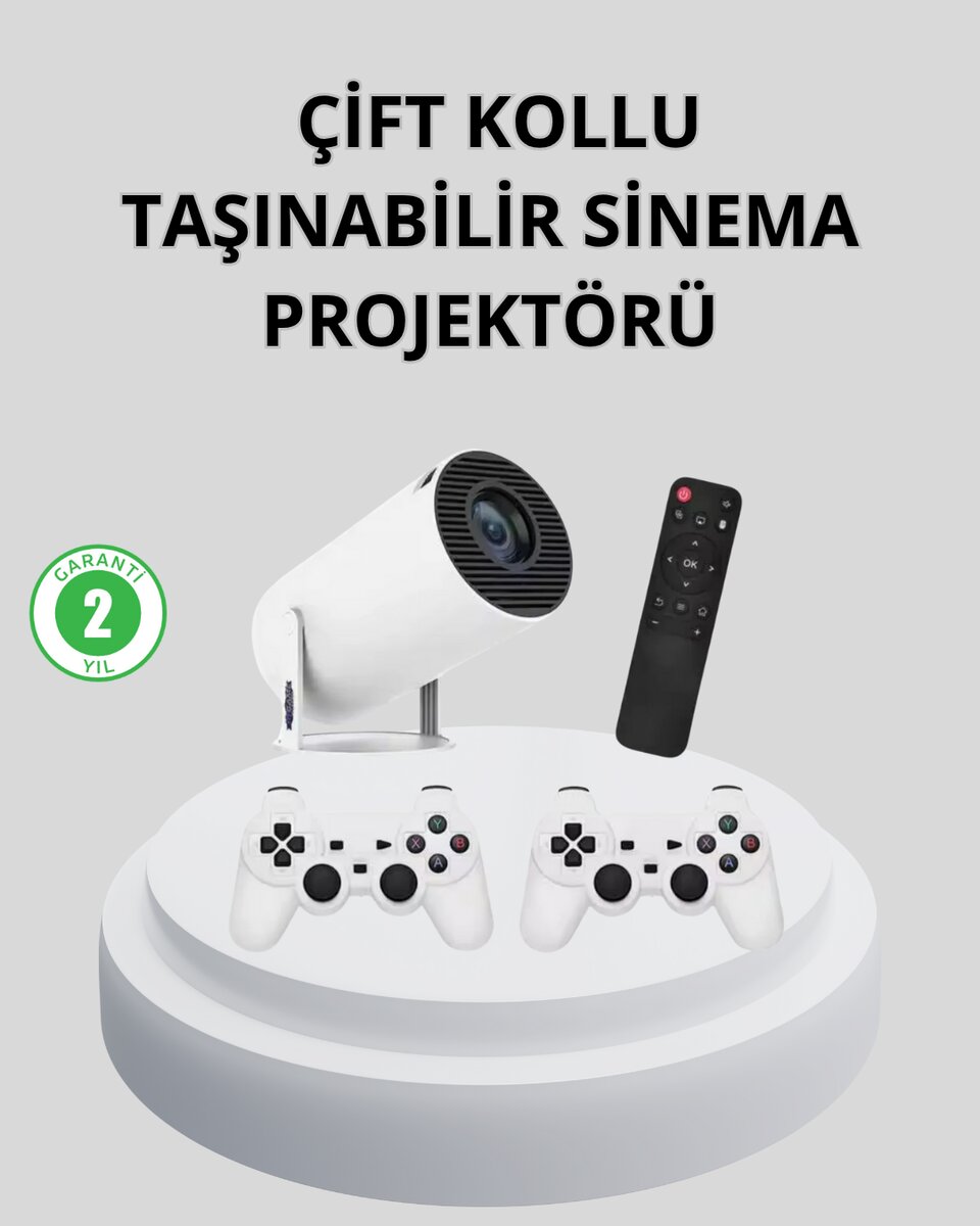 Wi-Fi 6 ve Bluetooth 5.0 Destekli 4K Akıllı Projeksiyon Cihazı