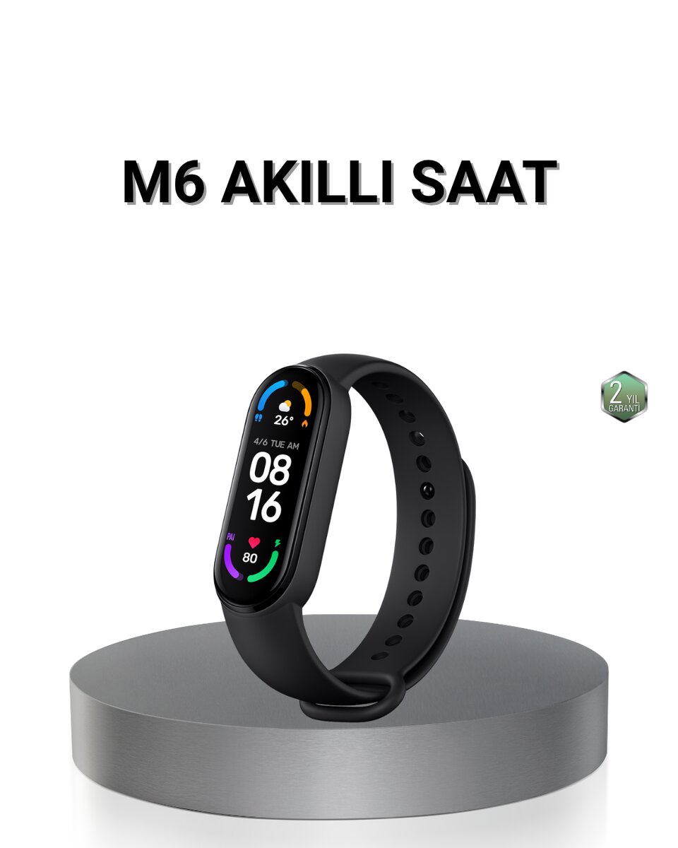 Akıllı Bileklik – Kalp Atış, Uyku ve Adım Takibi, IP67 Su Geçirmez