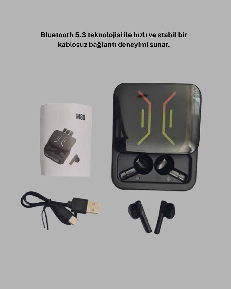 Bluetooth 5.3 Kulaklık – Kablolu & Kablosuz Kullanım, 2000 mAh Powerbank, 4 Saat Kesintisiz Müzik Bluetooth 5.3 Kulaklık – Kablolu & Kablosuz Kullanım, 2000 mAh Powerbank, 4 Saat Kesintisiz Müzik