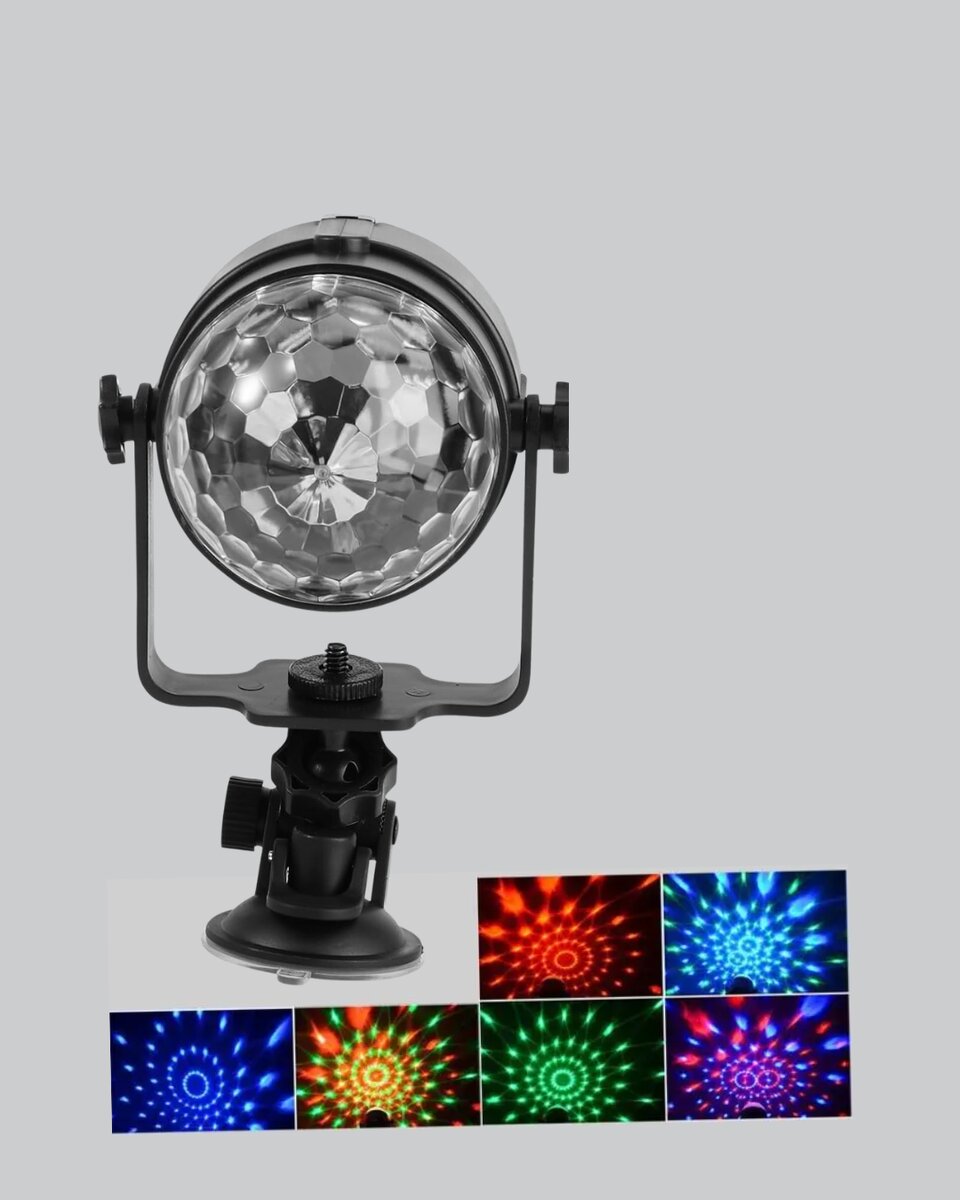 Ritme Duyarlı LED Disko Topu – Renkli Işık Gösterili Parti Lambası Ritme Duyarlı LED Disko Topu – Renkli Işık Gösterili Parti Lambası