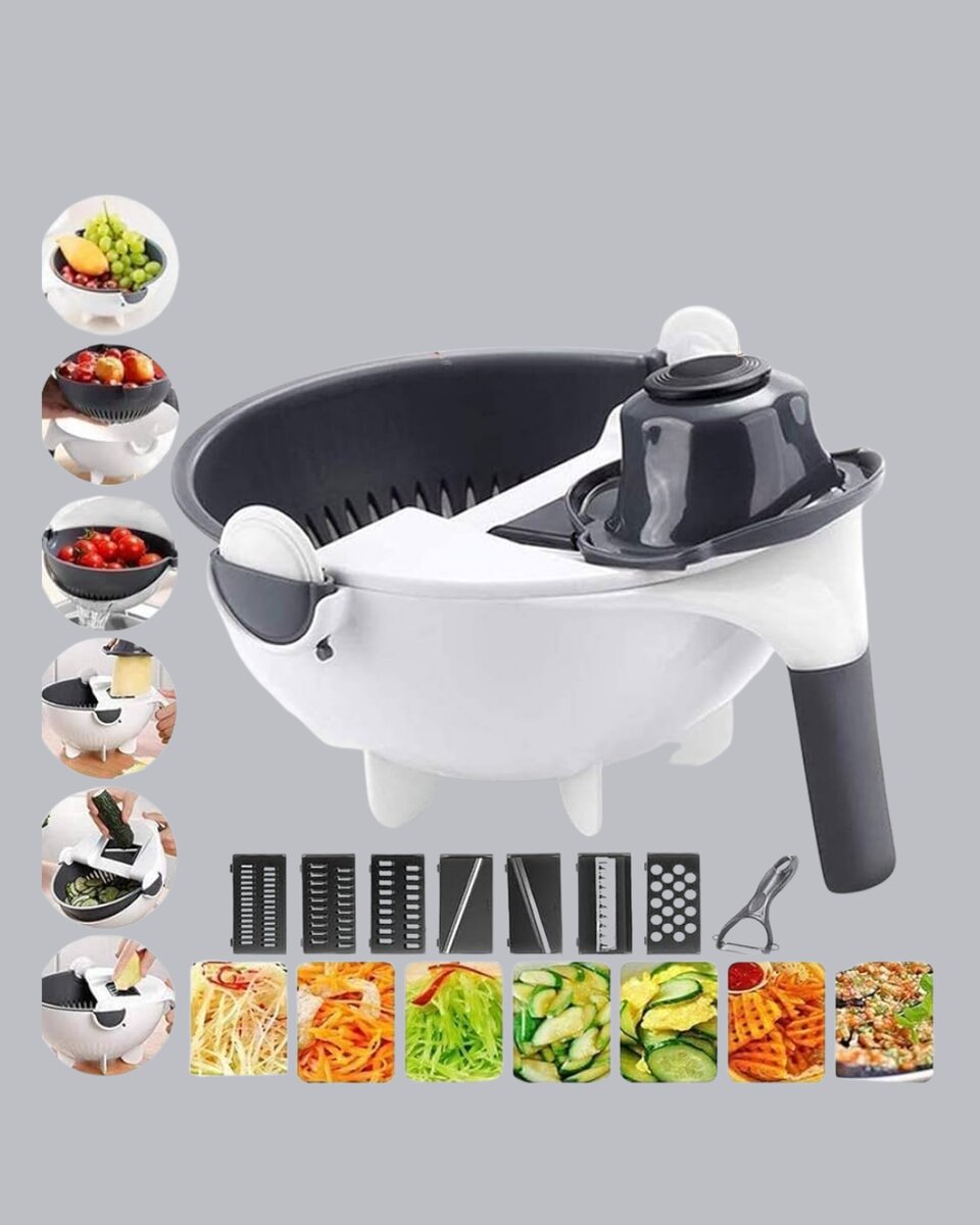 Çok Fonksiyonlu Döner Rende Süzgeç Hazneli Ergonomik Sebze Doğrayıcı Çok Fonksiyonlu Döner Rende Süzgeç Hazneli Ergonomik Sebze Doğrayıcı