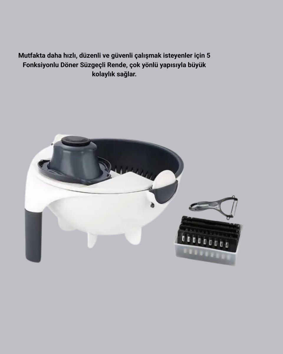 Çok Fonksiyonlu Döner Rende Süzgeç Hazneli Ergonomik Sebze Doğrayıcı Çok Fonksiyonlu Döner Rende Süzgeç Hazneli Ergonomik Sebze Doğrayıcı