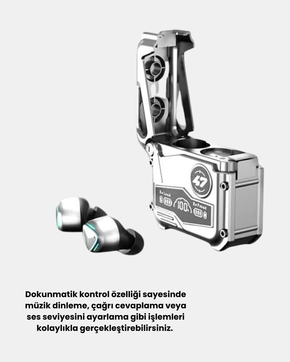 IPX5 Su Geçirmez Kablosuz Bluetooth Kulaklık – Powerbank Şarj Kutulu, Düşük Gecikmeli Oyun Modu IPX5 Su Geçirmez Kablosuz Bluetooth Kulaklık – Powerbank Şarj Kutulu, Düşük Gecikmeli Oyun Modu