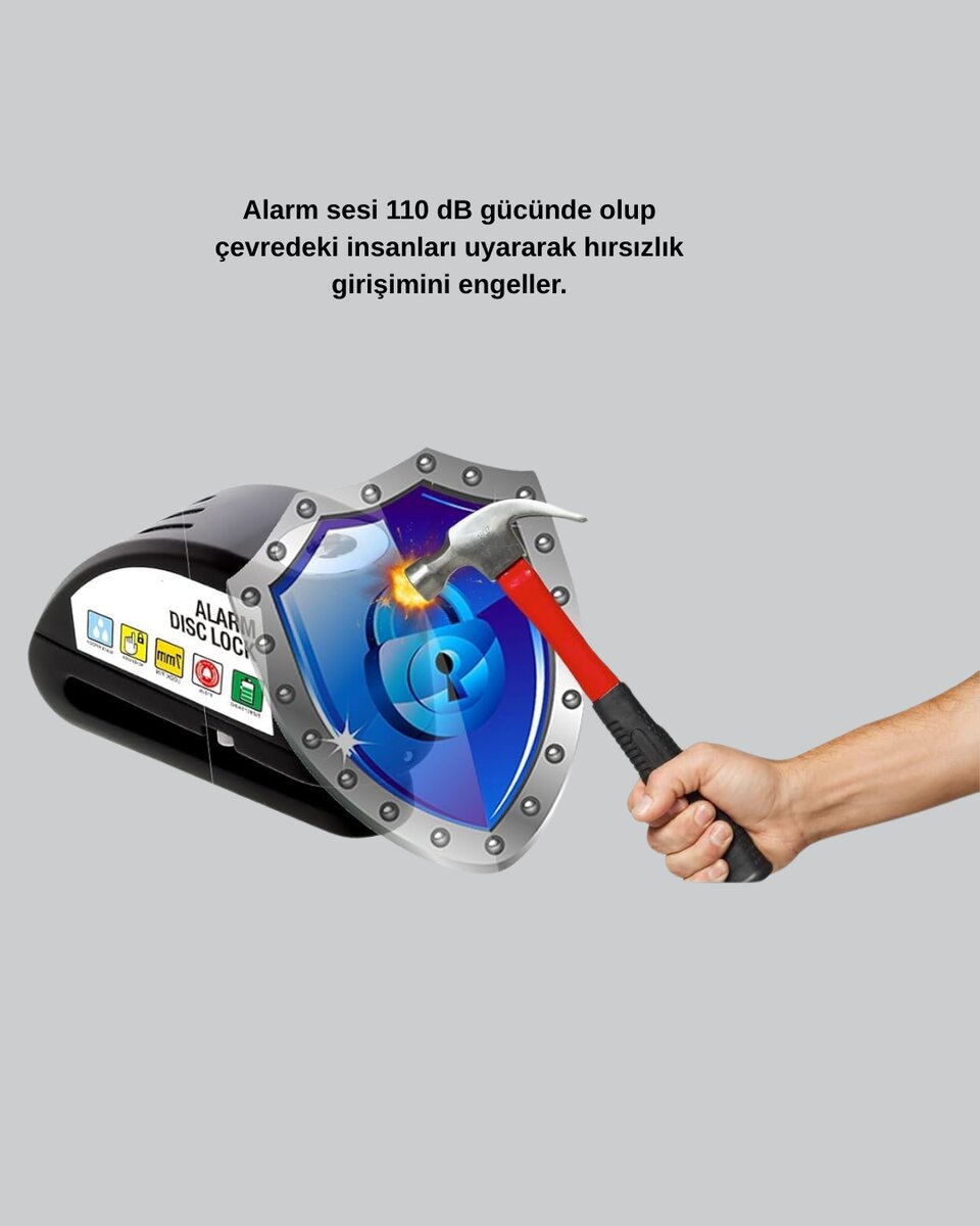 Motosiklet ve Günlük Kullanım İçin Bluetooth Hoparlör ve Disk Kilidi Seti Motosiklet ve Günlük Kullanım İçin Bluetooth Hoparlör ve Disk Kilidi Seti