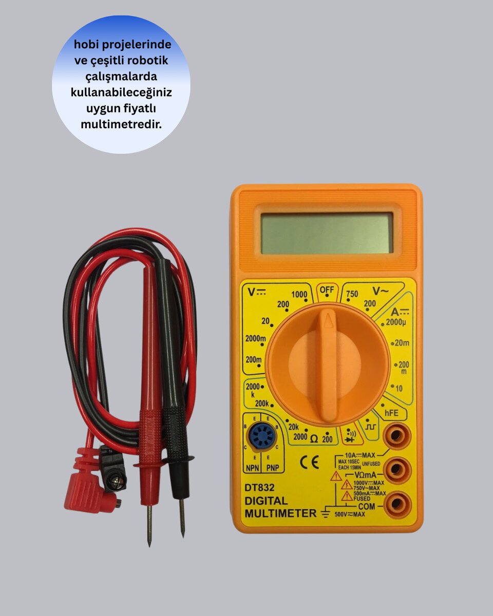 Profesyonel Dijital Multimetre Volt Amper Direnç Ölçümü Profesyonel Dijital Multimetre Volt Amper Direnç Ölçümü