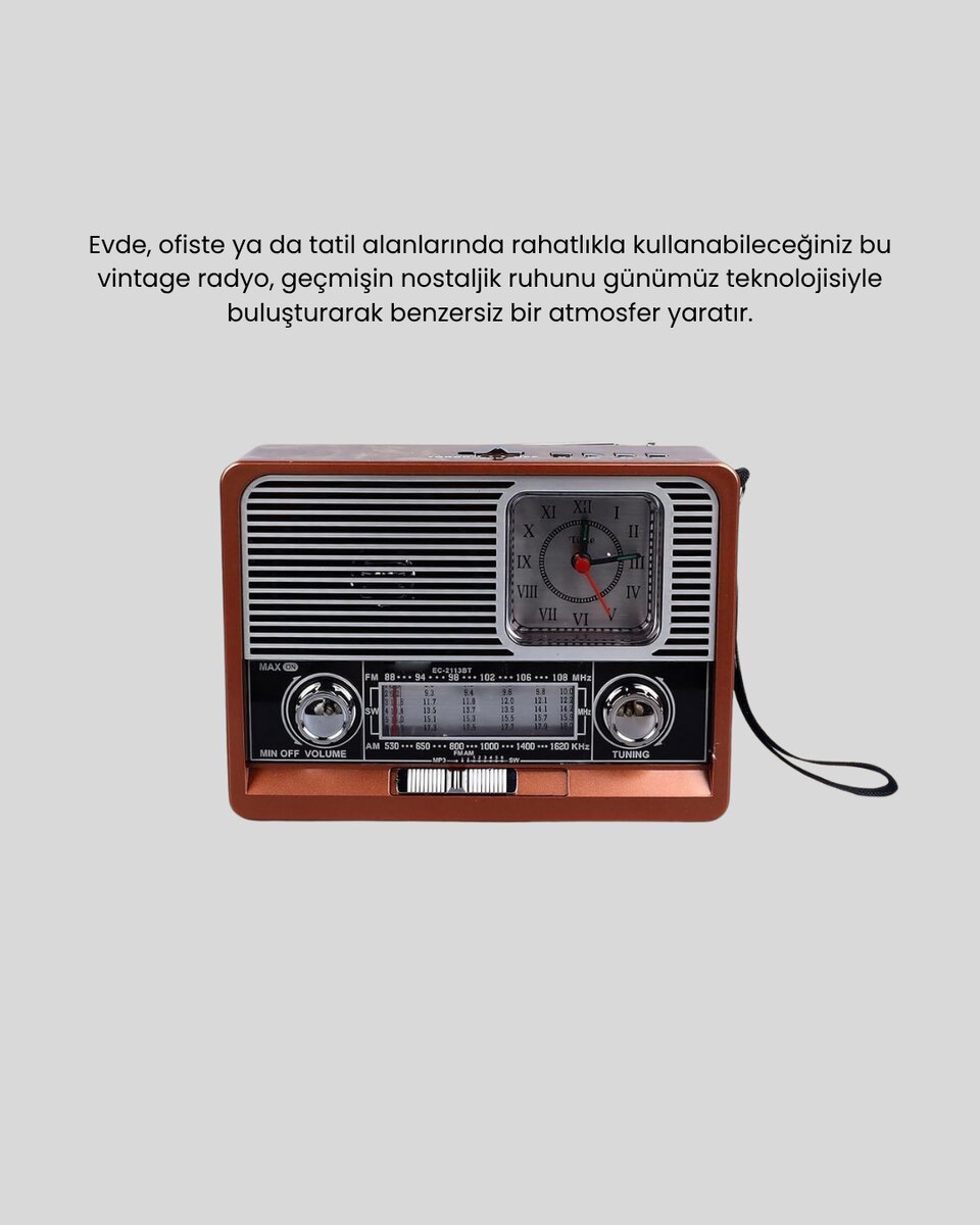 Nostaljik Radyo – Şık Dekoratif Tasarım ve Güvenli 2 Yıl Garanti Nostaljik Radyo – Şık Dekoratif Tasarım ve Güvenli 2 Yıl Garanti