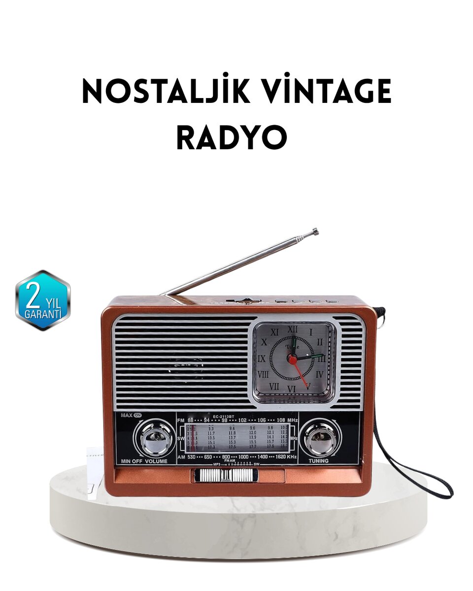 Dekoratif Vintage Radyo – Klasik Görünüm, Modern Fonksiyon ve Uzun Ömürlü Kullanım Dekoratif Vintage Radyo – Klasik Görünüm, Modern Fonksiyon ve Uzun Ömürlü Kullanım