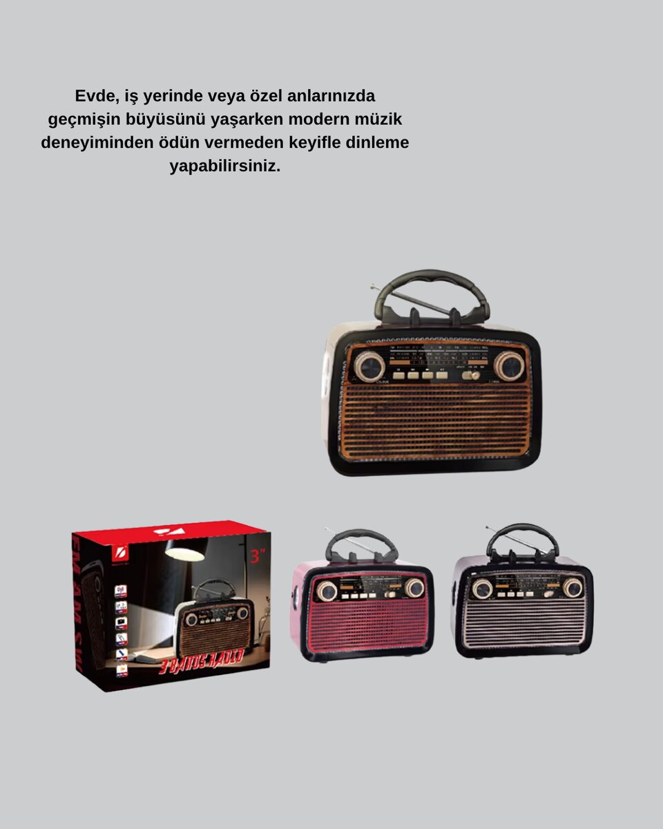 LED’li Nostaljik Bluetooth Hoparlör – Vintage Tasarım, Ahşap Doku LED’li Nostaljik Bluetooth Hoparlör – Vintage Tasarım, Ahşap Doku