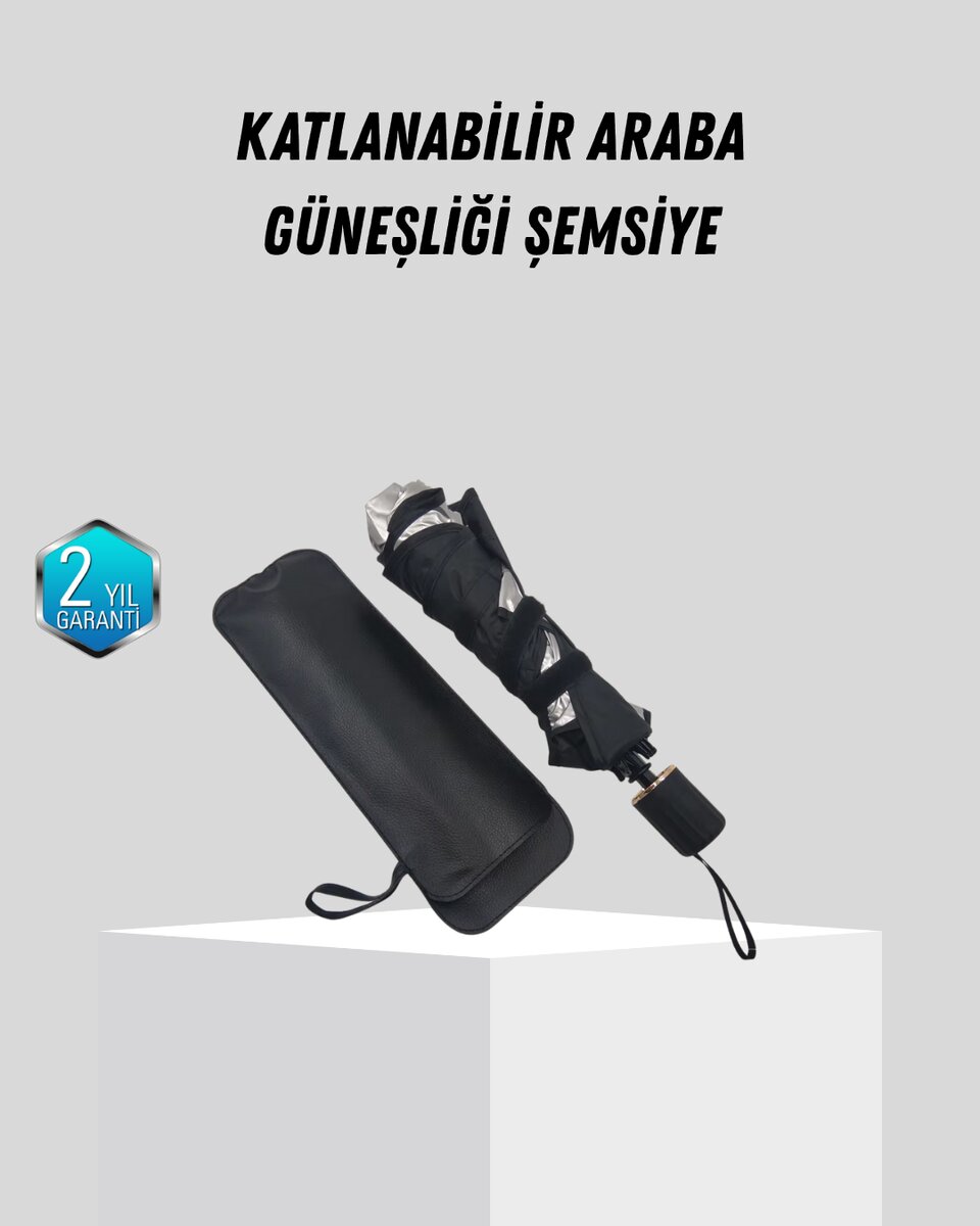 Ön Cam Güneşliği – Kalın Kumaş ve Cam Elyaf İskelet ile Maksimum UV Koruma