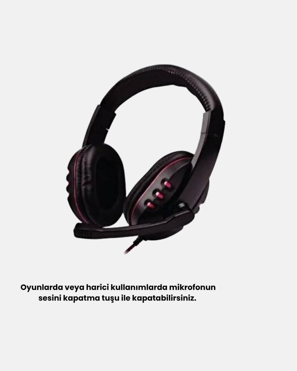Rahat ve Dayanıklı Mikrofonlu Oyun Kulaklığı – Stereo Ses, Ayarlanabilir Kafa Bandı