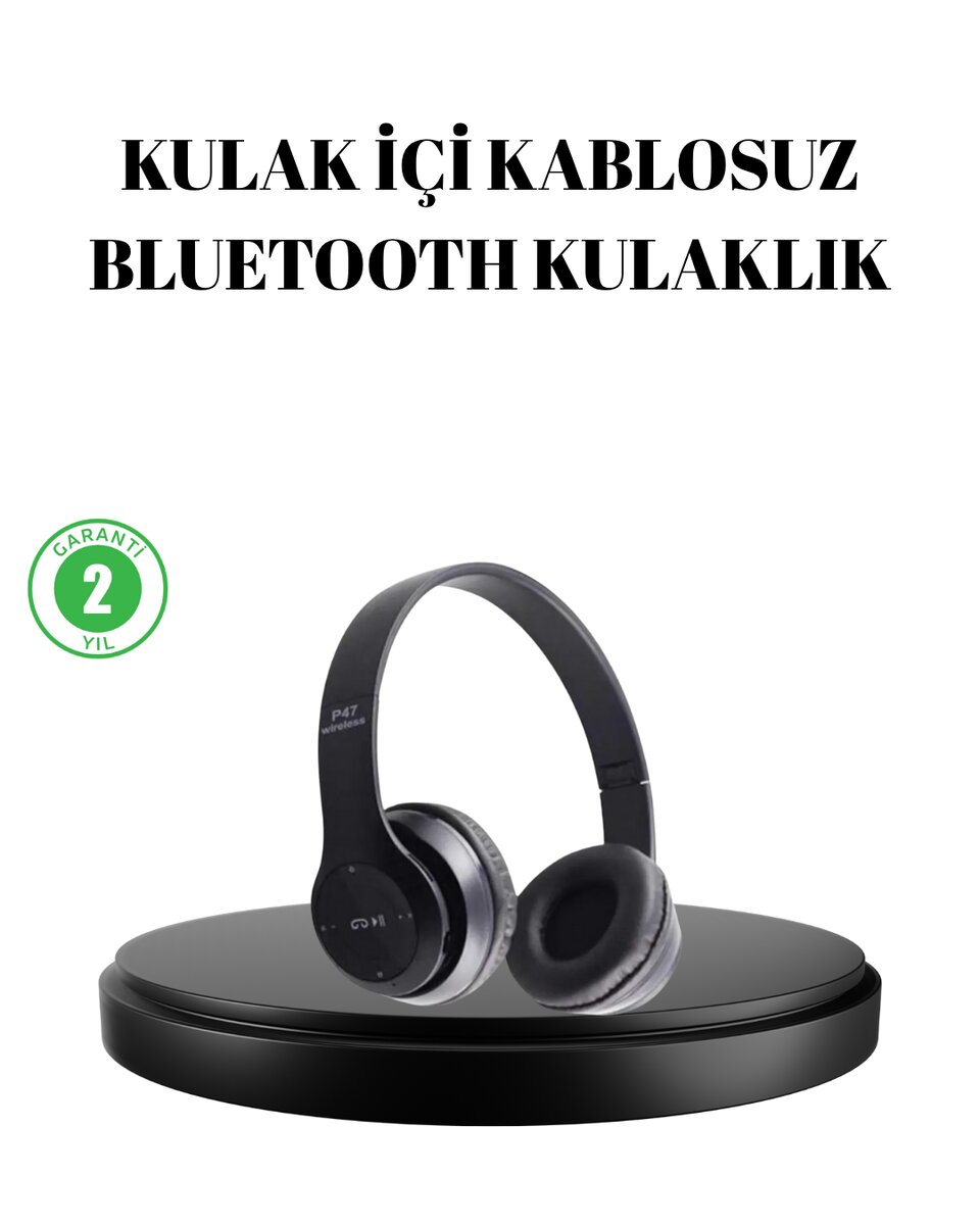 Bluetooth 5.0 Kablosuz Kulaklık – Extra Bass, TF Kart Desteği, 3.5mm AUX Girişli Bluetooth 5.0 Kablosuz Kulaklık – Extra Bass, TF Kart Desteği, 3.5mm AUX Girişli