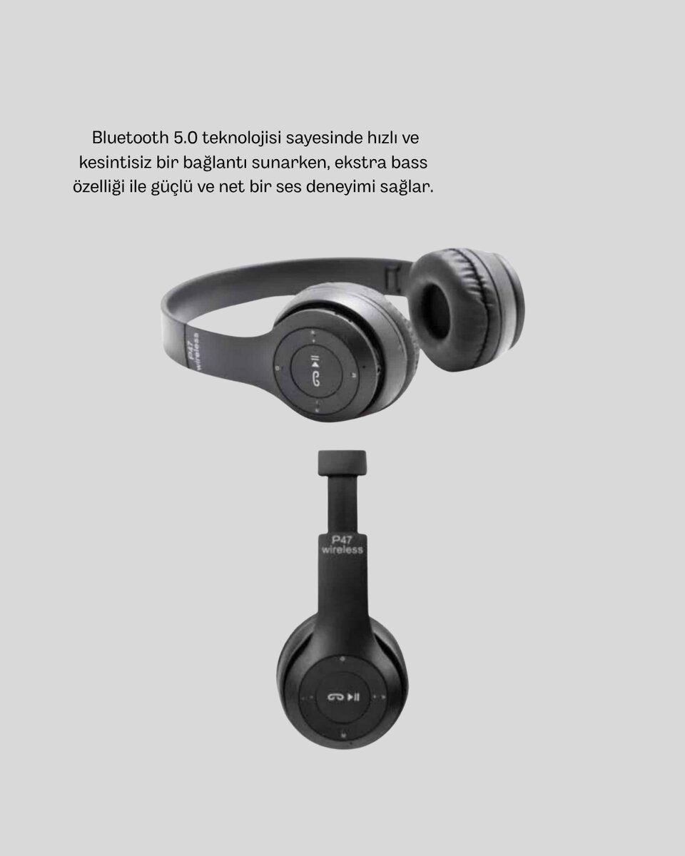 Kablosuz Bluetooth Kulaklık – TF Kart, AUX, Mikrofonlu, Suya Dayanıklı, 10m Menzil Kablosuz Bluetooth Kulaklık – TF Kart, AUX, Mikrofonlu, Suya Dayanıklı, 10m Menzil
