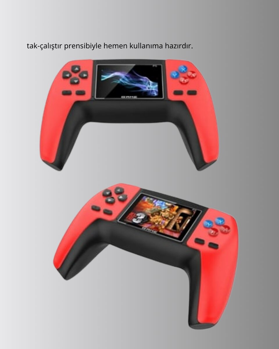 Taşınabilir Retro Oyun Konsolu – 520 Efsane Oyun Tek Cihazda
