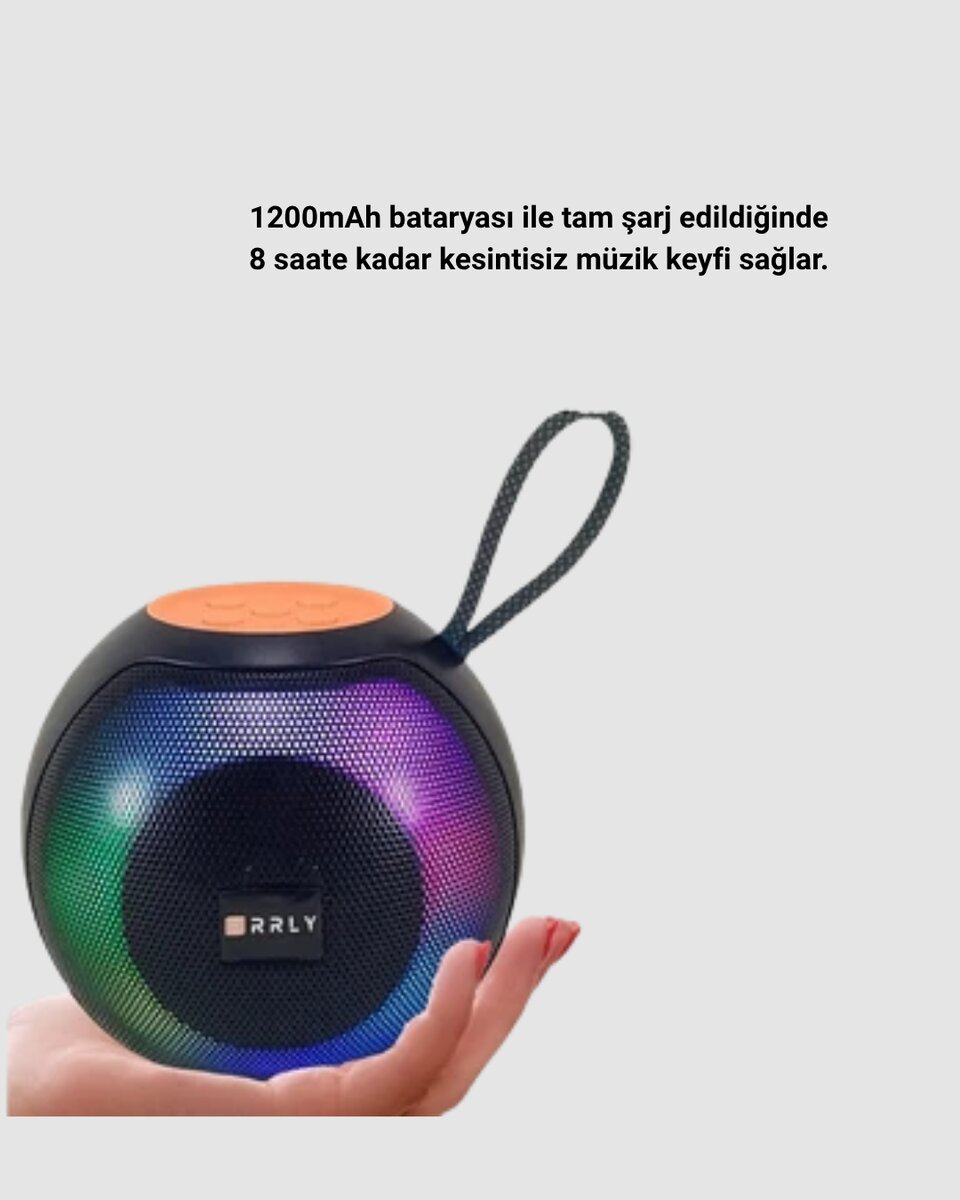 Bluetooth 5.0 Hoparlör – RGB Işıklı, Güçlü Bas ve 360° Surround Ses Bluetooth 5.0 Hoparlör – RGB Işıklı, Güçlü Bas ve 360° Surround Ses