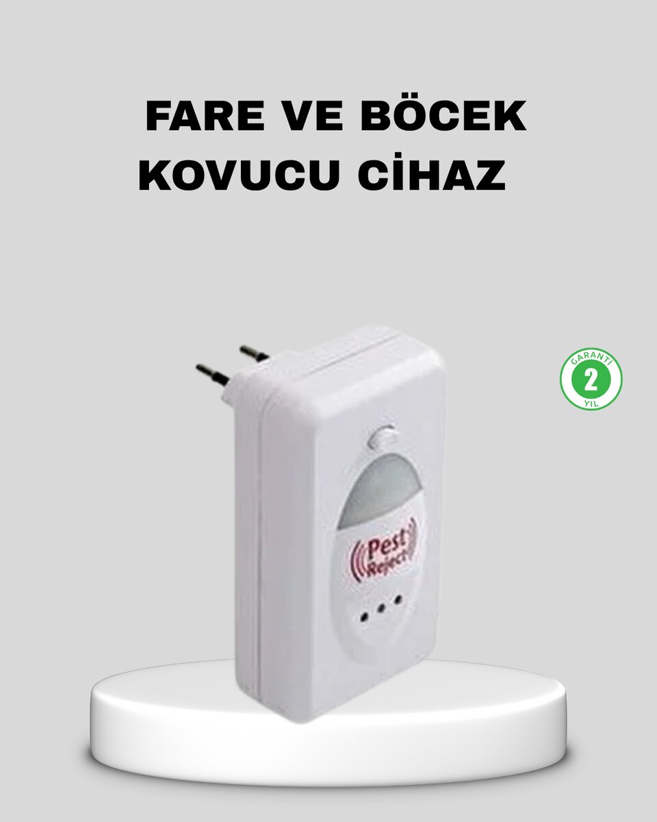 Ultrasonik Haşere Kovucu Cihaz – Sessiz, Kimyasalsız ve Etkili Koruma Ultrasonik Haşere Kovucu Cihaz – Sessiz, Kimyasalsız ve Etkili Koruma